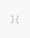 Celestial Diamond Climber Earrings, White Gold