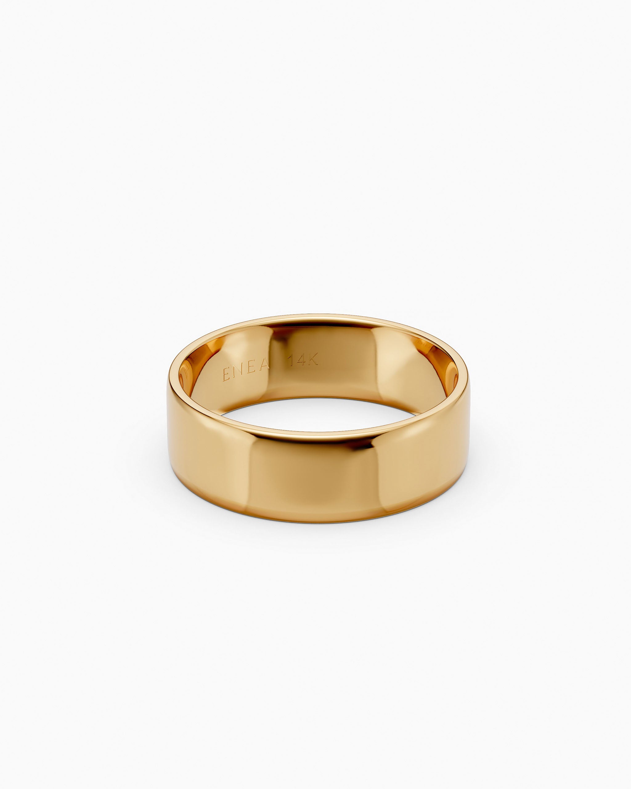 Solid Gold Cigar Band Ring | 10K & 14K | ENEA Studio