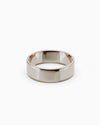 Cigar Band Ring - White Gold