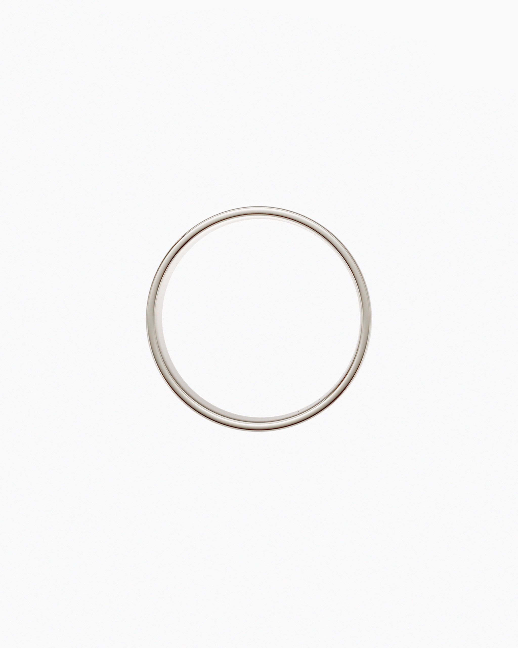 Upper view of the Cigar Band Ring made in solid white gold by Enea Studio