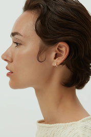 Pear Diamond Huggie Hoops