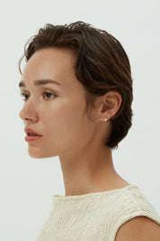 Pear Diamond Huggie Hoops