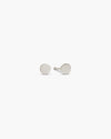 Diskos Disc Studs, White Gold