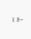 Dyo Two-Stone Diamond Stud, White Gold
