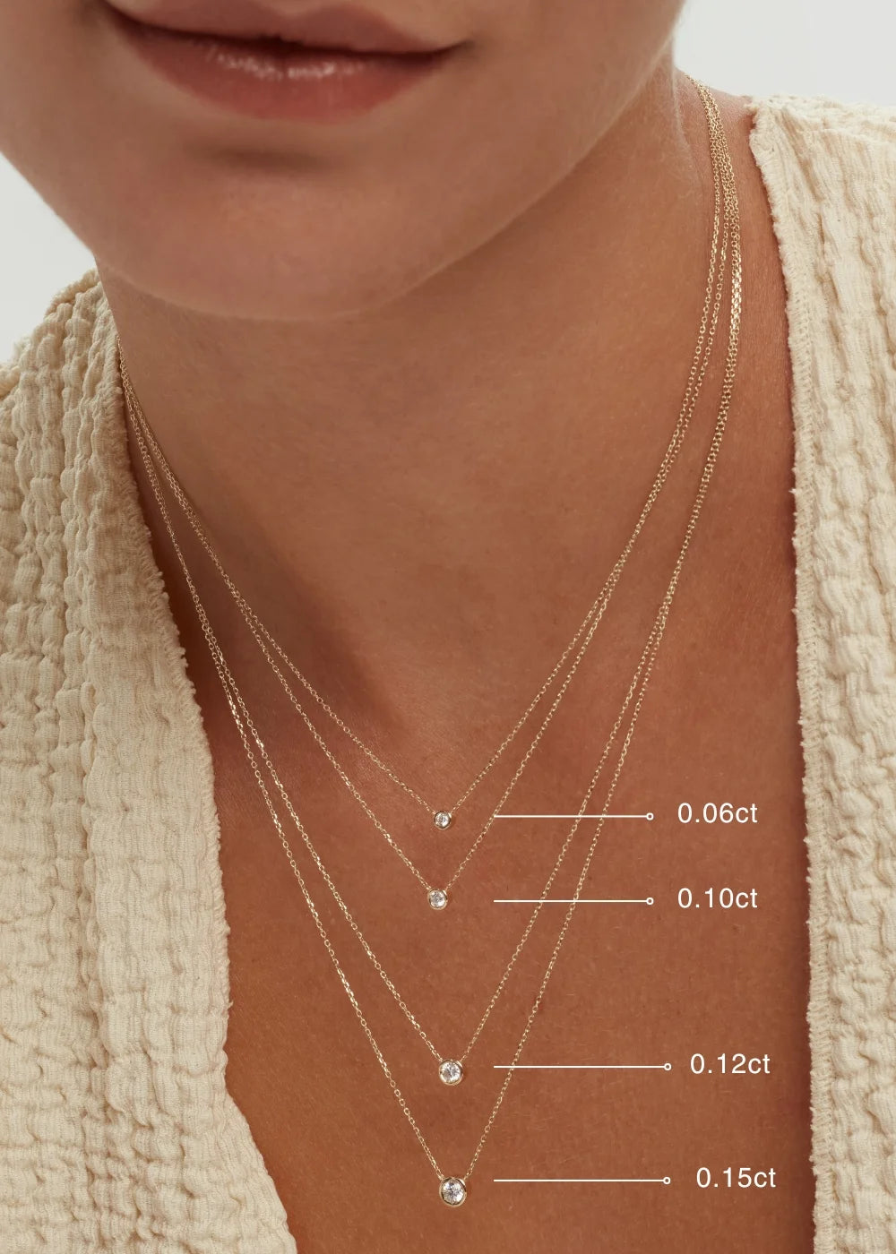 Éclat Diamond Bezel Necklace