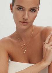 Éclat Pear-Cut Diamond Necklace - Rose Gold
