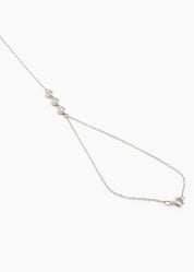 Lien Bezel Diamond Hand Chain - White Gold