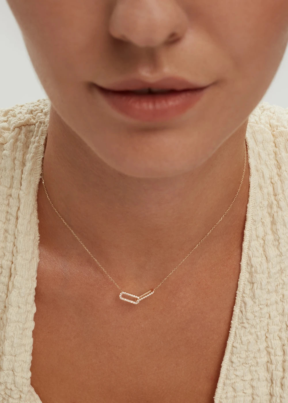 Infinity Interlinked Diamond Necklace