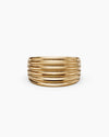 Kíon II Ribbed Band Ring - 10k Gold