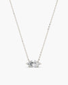Marquise Diamond Solitaire Necklace, White Gold