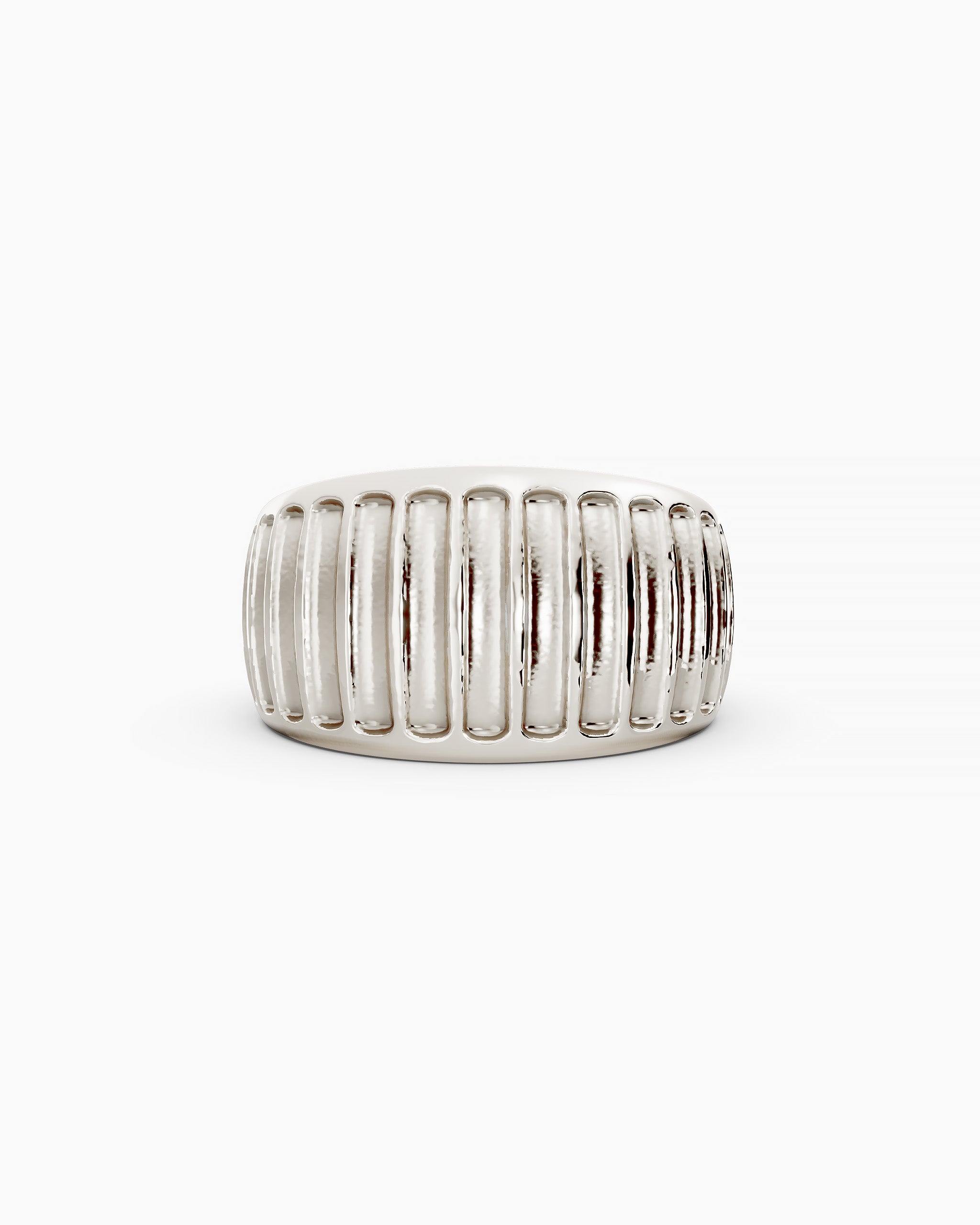 Kion Ribbed Dome Ring in sterling silver by ENEA Studio