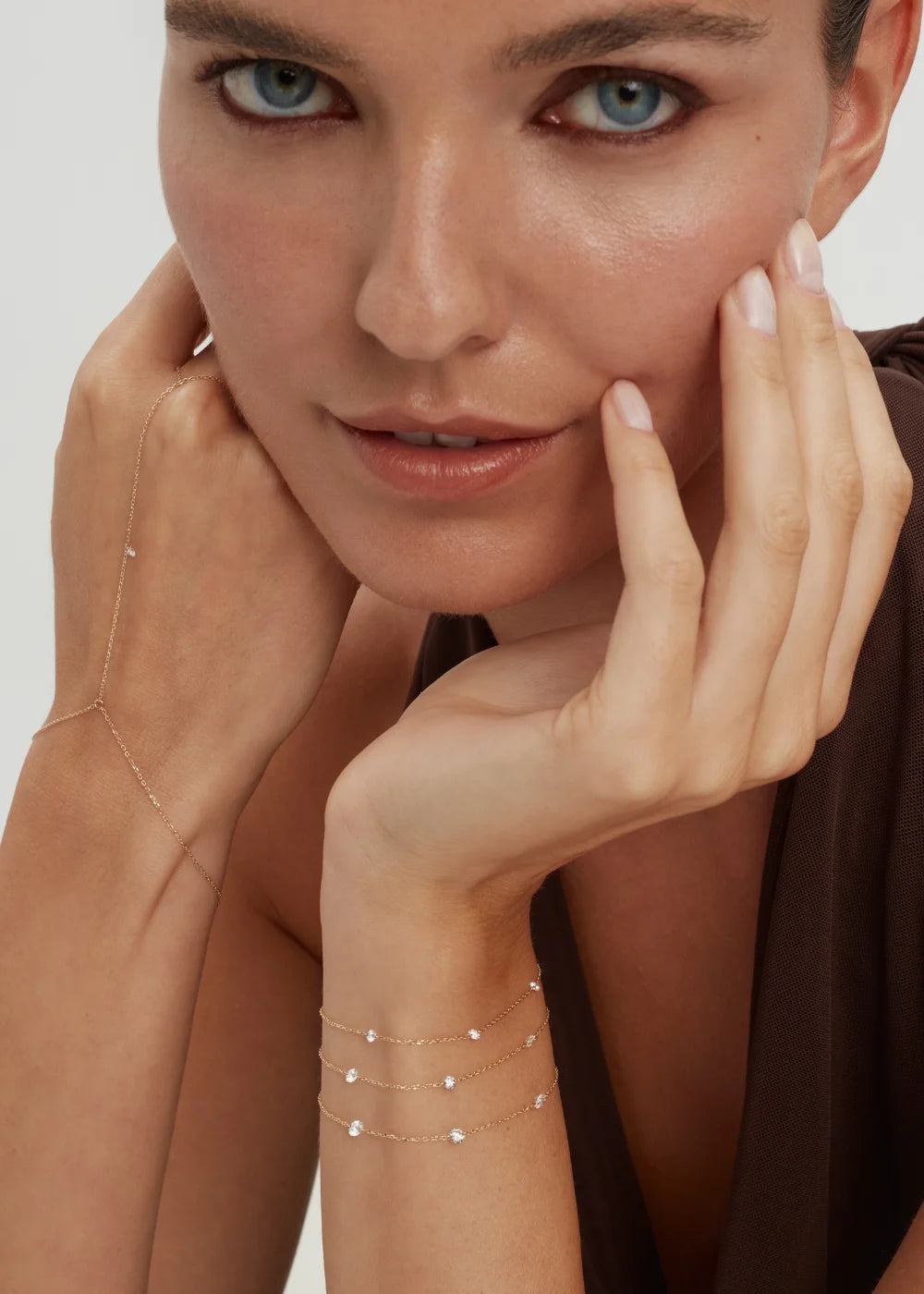 Núde Diamond Station Bracelet - White Gold