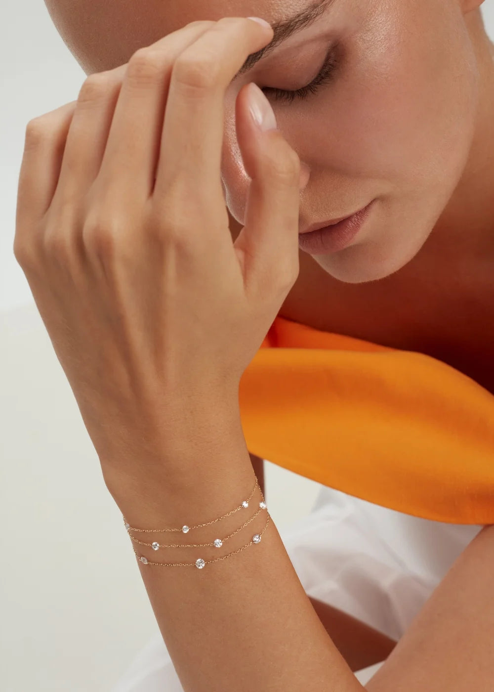 Núde Diamond Station Bracelet - White Gold