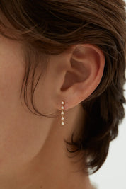 Linear Diamond Drop Earrings