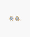 Oval Bezel Lab Diamond Stud Earrings