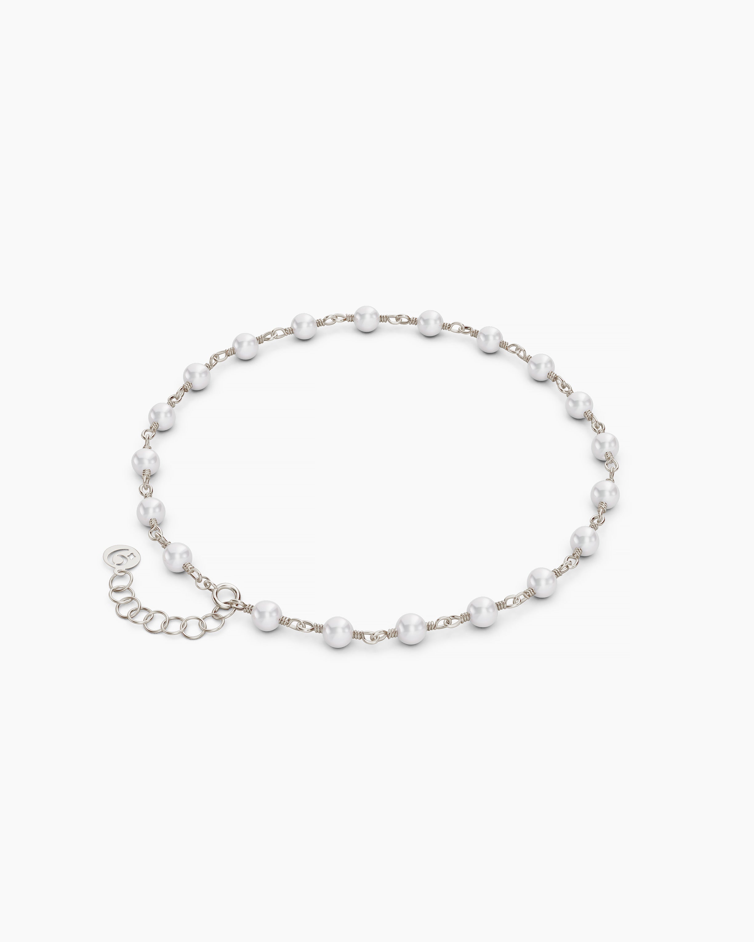Pearl Wrap Bracelet - White Gold