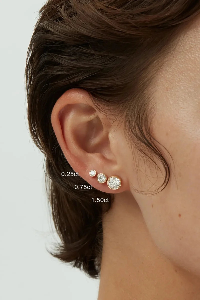 Phos Diamond Bezel Studs