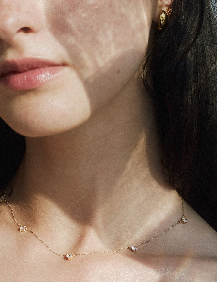 Floating diamond necklace by the sea, ENEA Studio