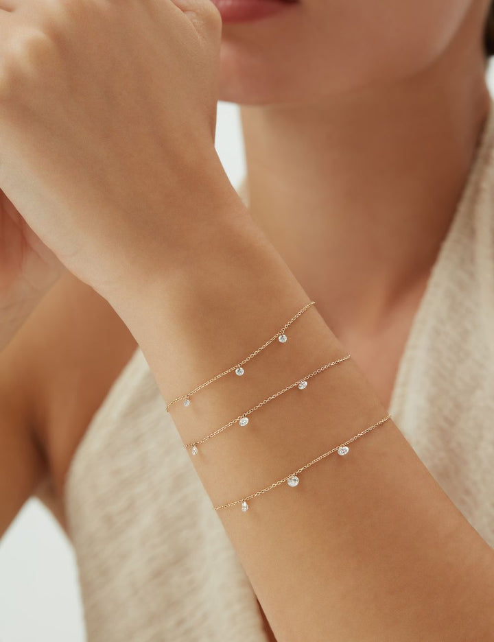 Stacked diamond bracelets, ENEA Studio