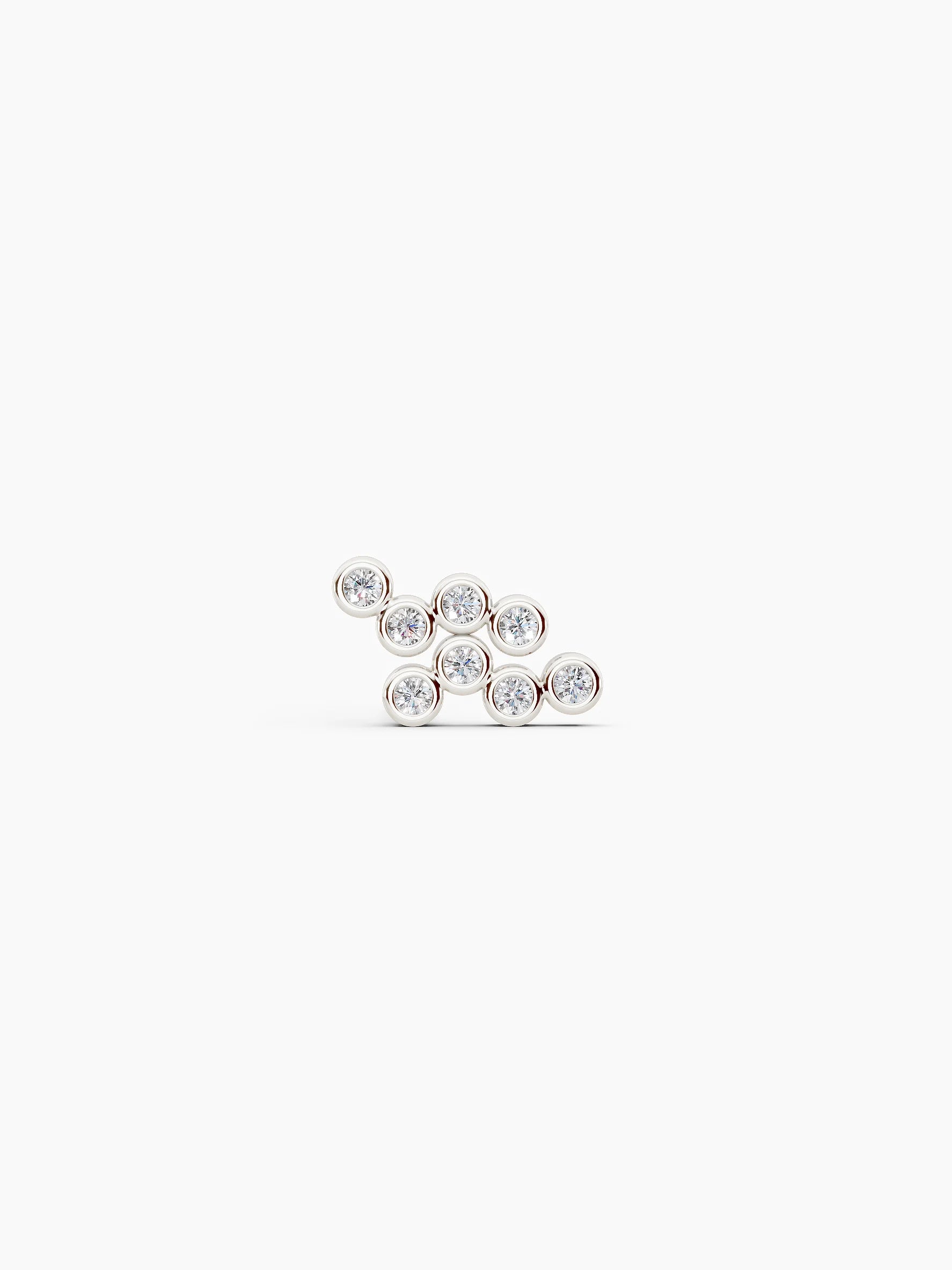 Cascade Diamond Studs in White Gold