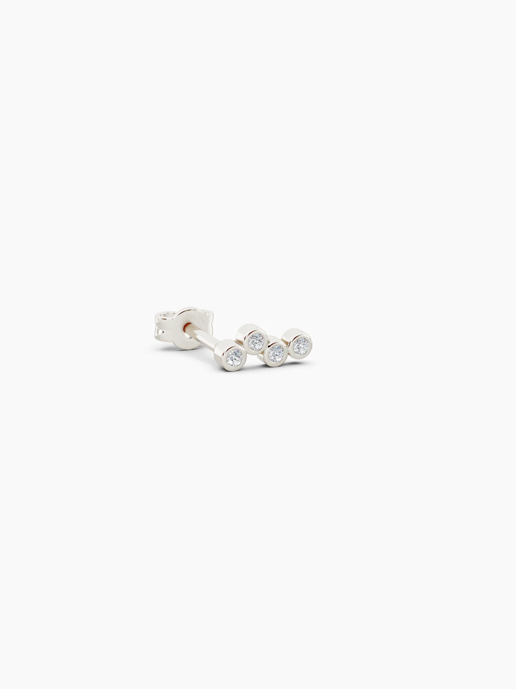 Cascade Diamond Studs in White Gold