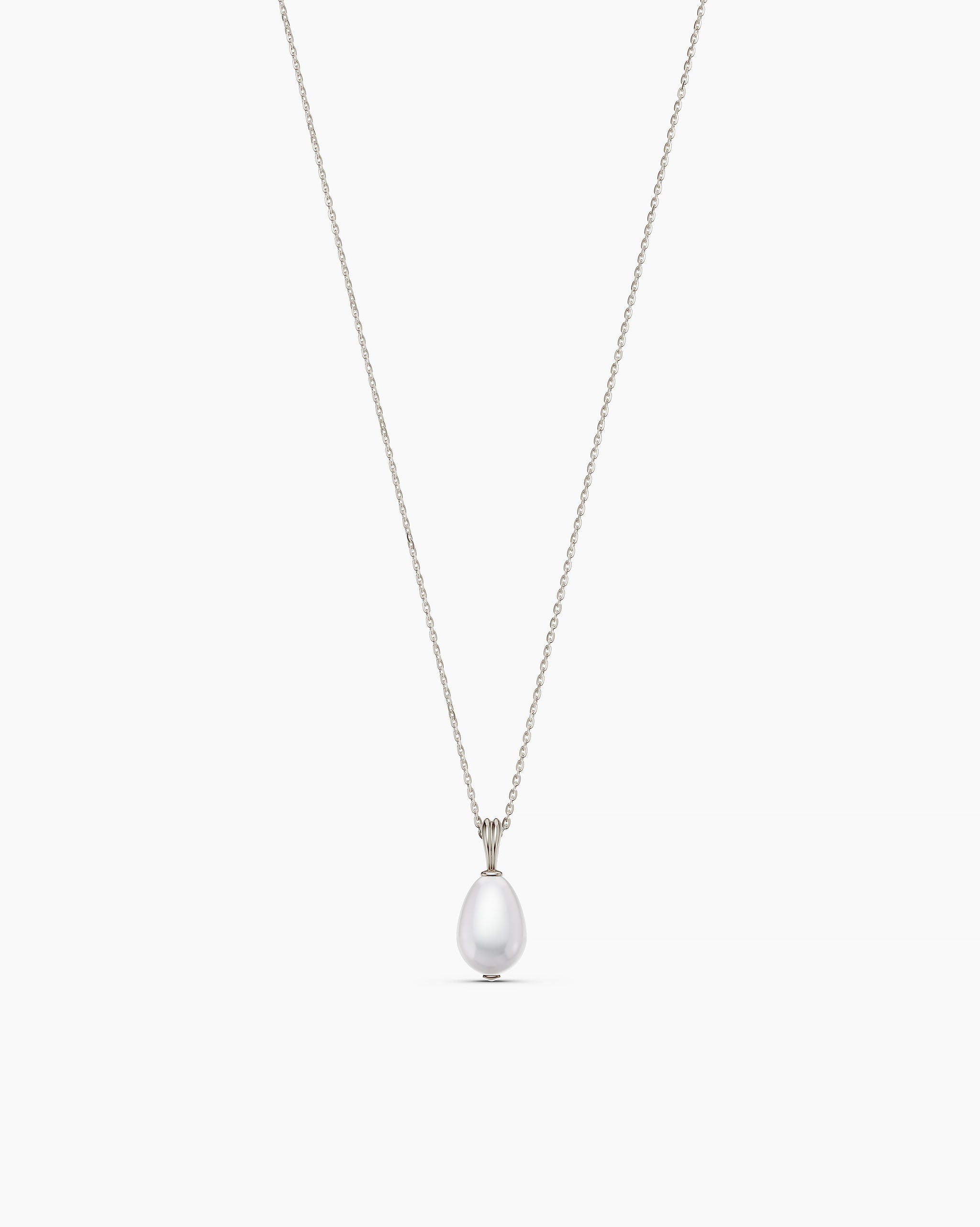 Sterling silver freshwater pearl necklace with a single baroque pearl