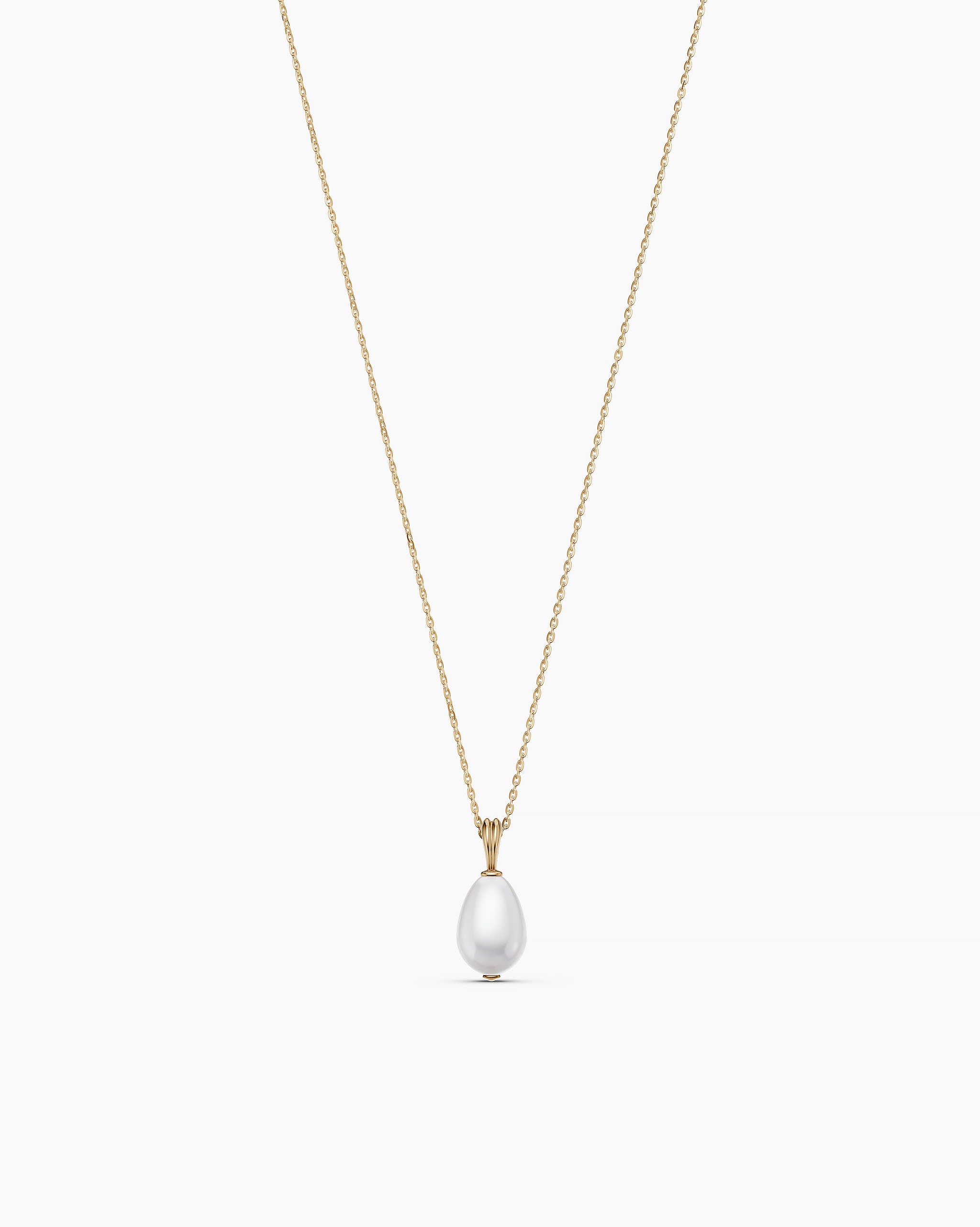 Baroque pearl necklace in 14k solid gold, handcrafted by ENEA Studio in Athens