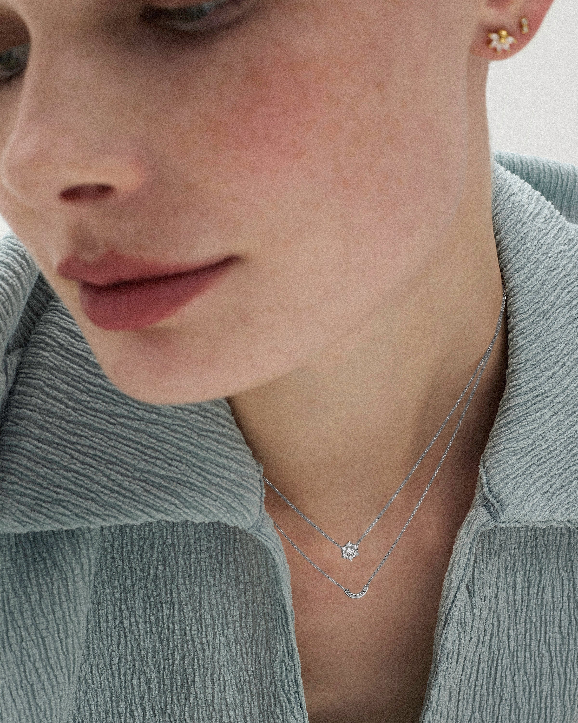 Selas Diamond Necklace, White Gold