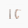 Delicate Diamond Hoops - Rose Gold