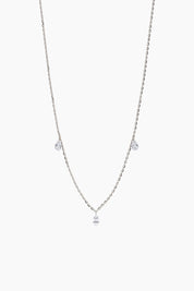 Núde Trio Pear Diamond Necklace - 10k Yellow Gold