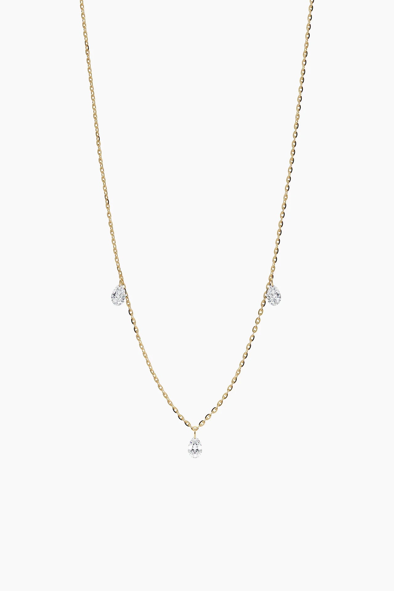 Núde Trio Pear Diamond Necklace