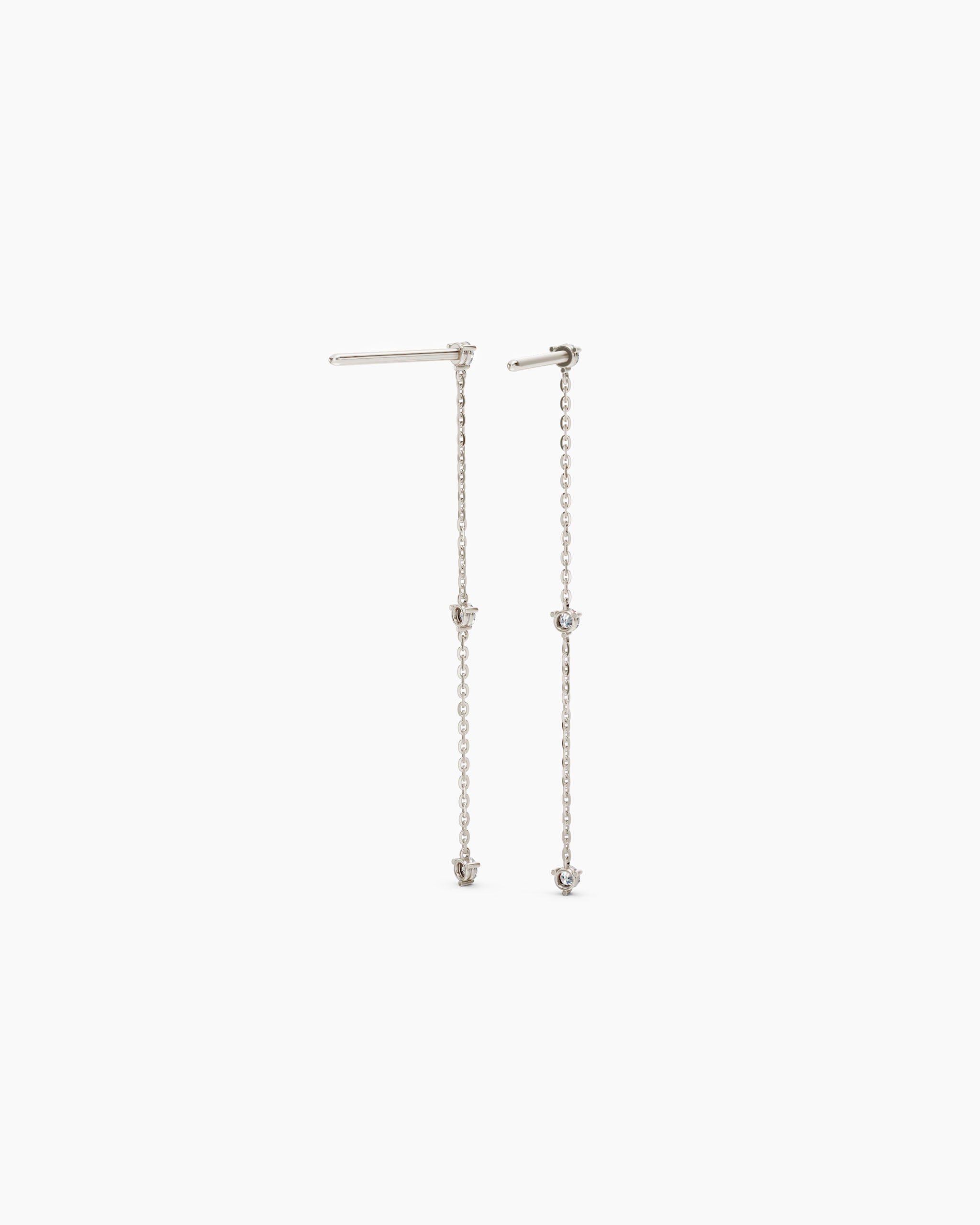 Diamond dangle earrings for women in solid 14K gold