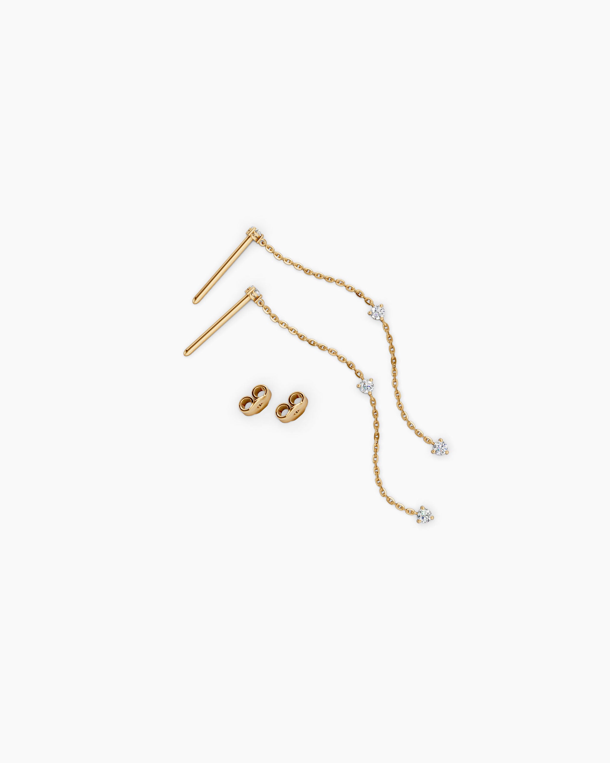 Handcrafted diamond drop earrings for women made in Athens