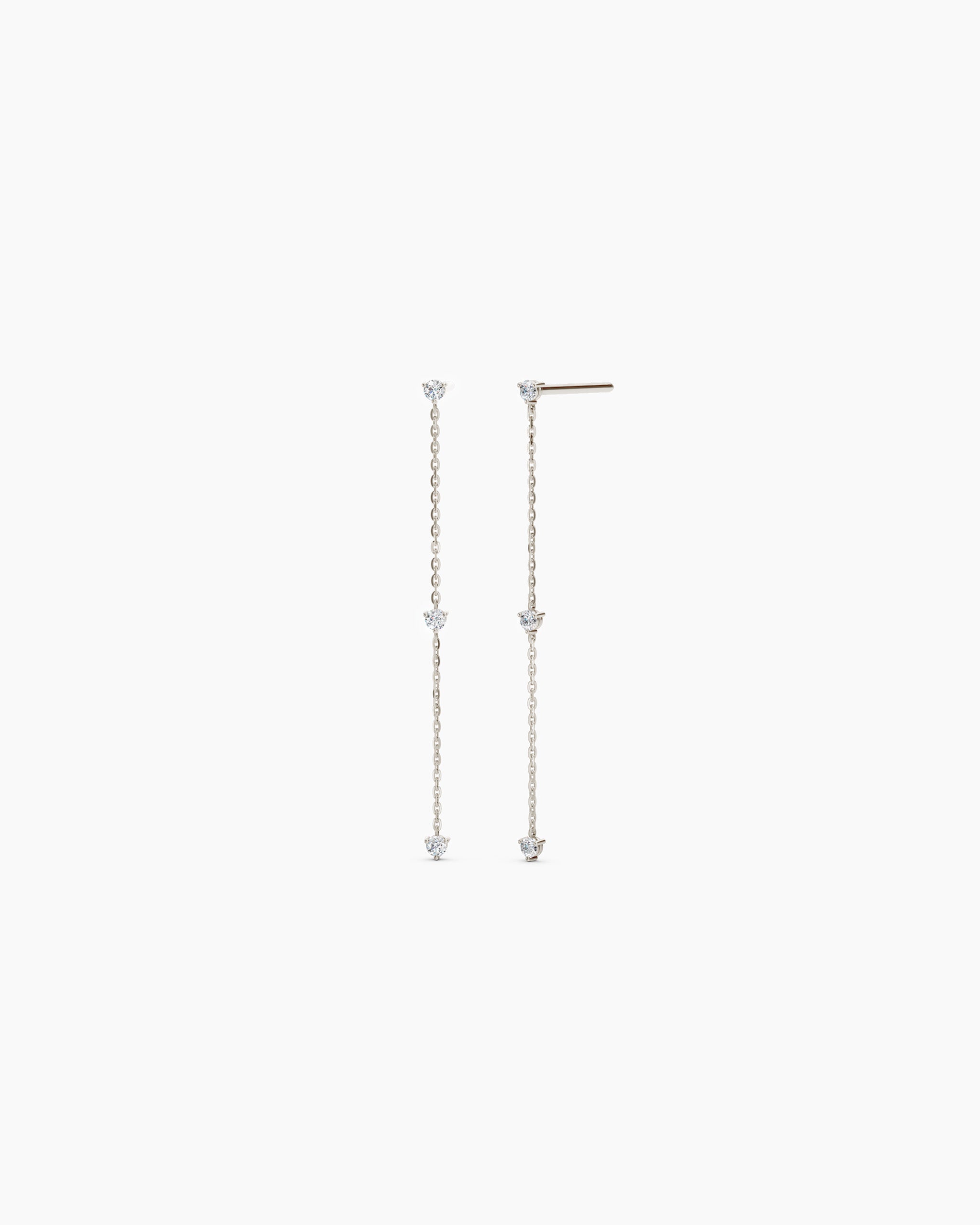 Nema Trio diamond drop earrings in 14K gold