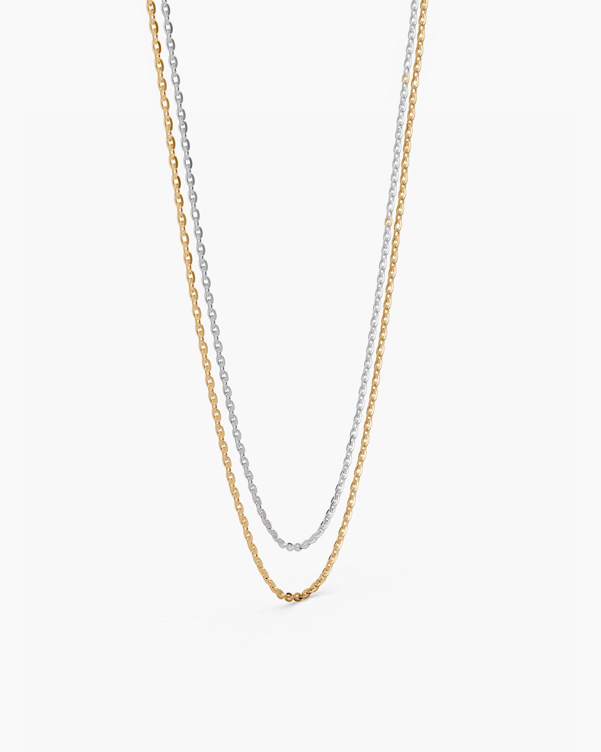 Handcrafted 14K two tone necklace made in Athens