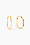 Elongated Oval Hoop Earrings (pair)