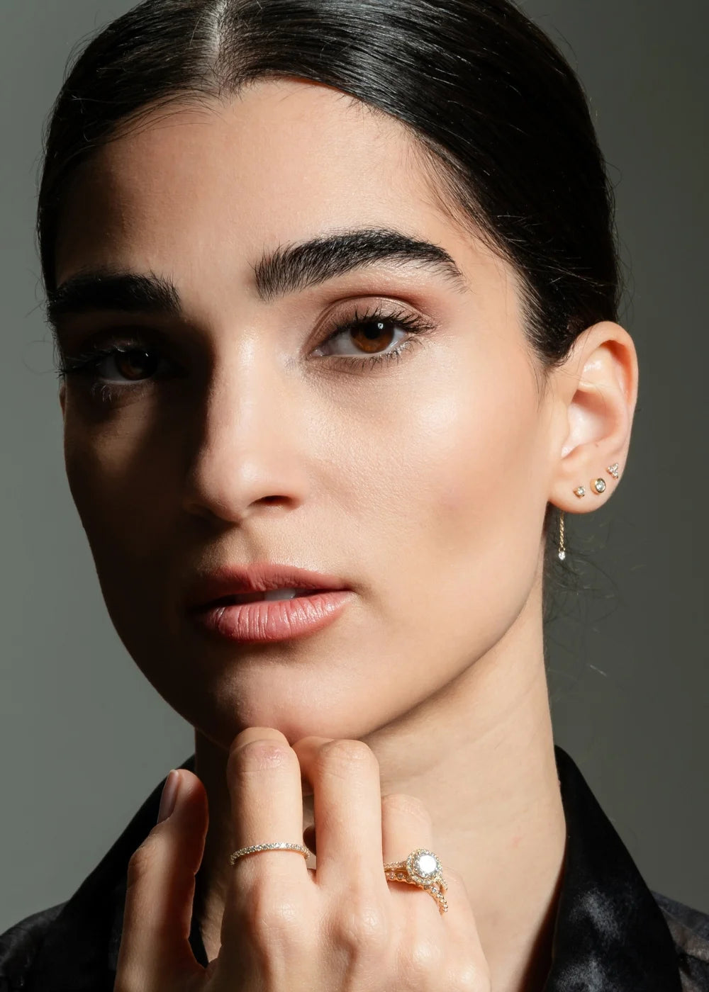 Núde Earring Charm with Diamond - Rose Gold (single)