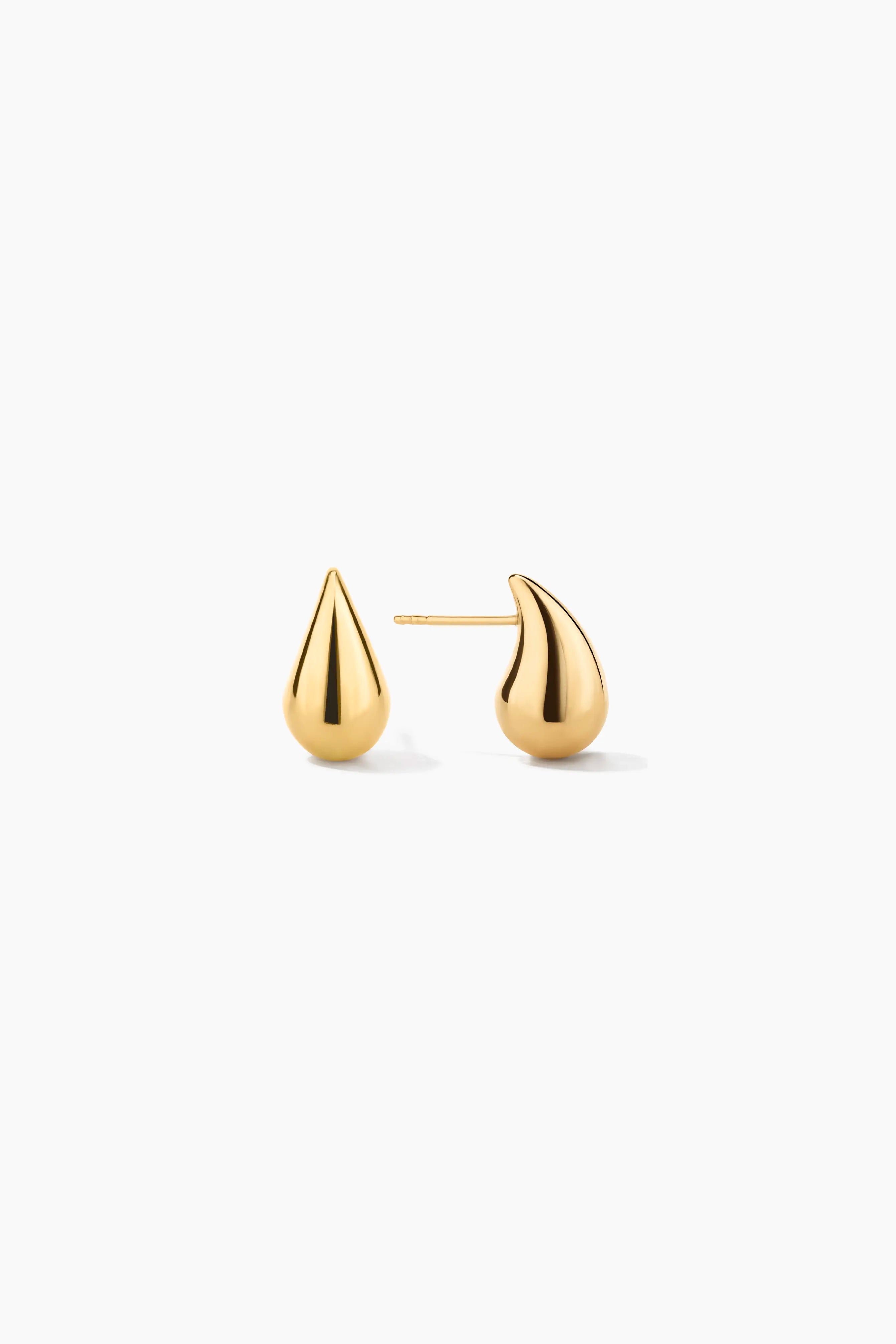 Puffy Teardrop Stud Earrings (pair)
