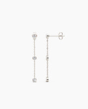 Galini Trio Drop Earrings - White Gold
