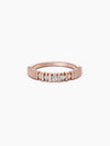 Fluted Diamond Ring - Rose Gold