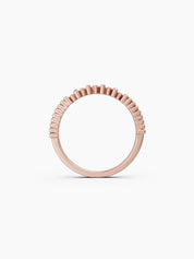 Fluted Diamond Ring - Rose Gold