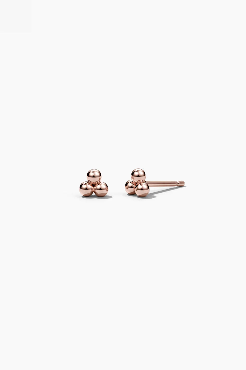 Bead Sphere Earrings in Rose Gold