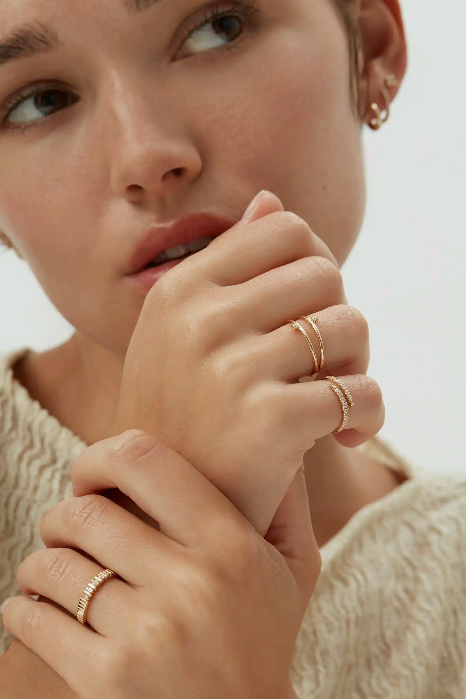 Selene Double Diamond Ring