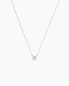 Éclat Petite Diamond Solitaire Necklace - White Gold