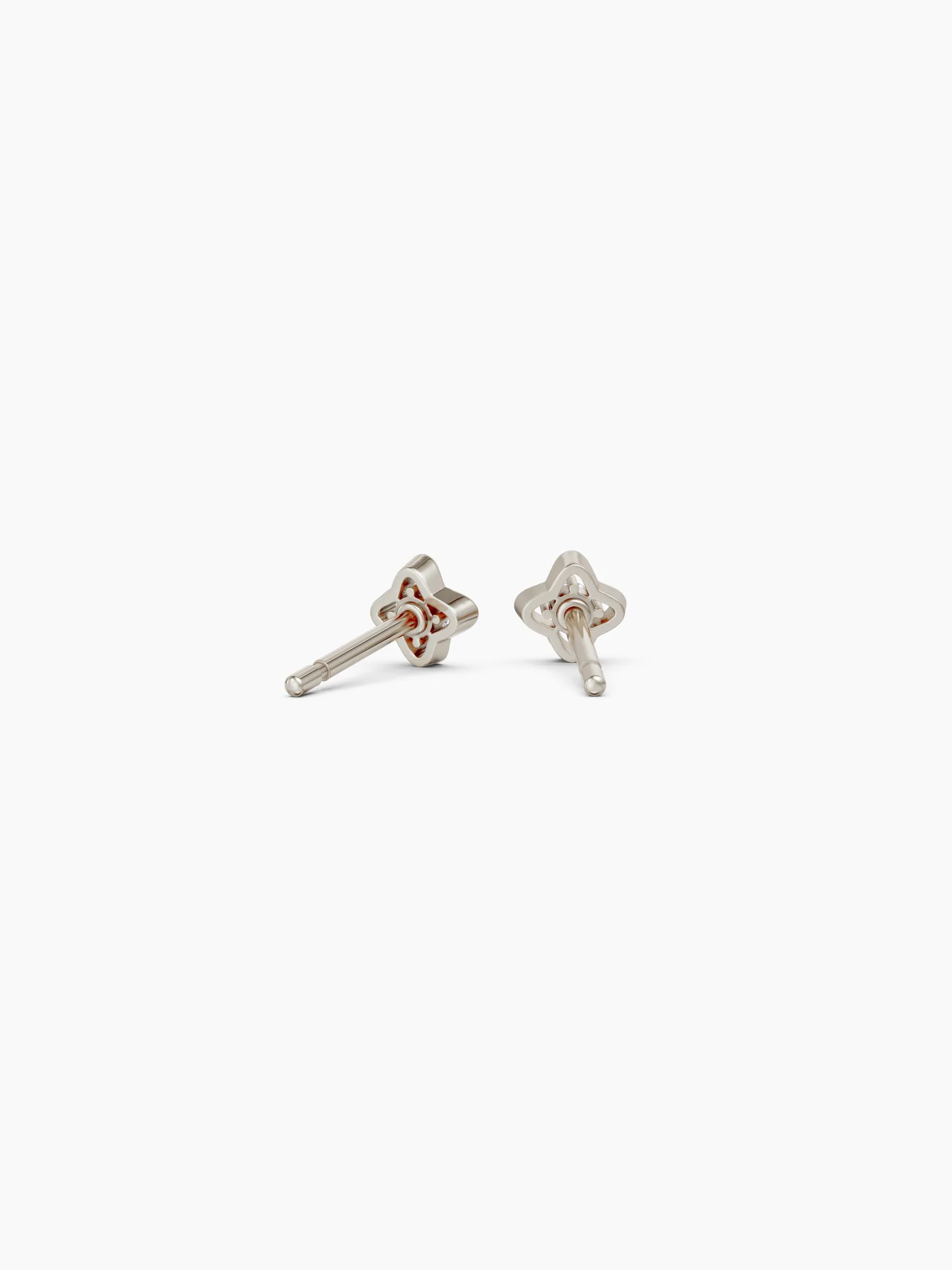 Petal Diamond Studs - White Gold