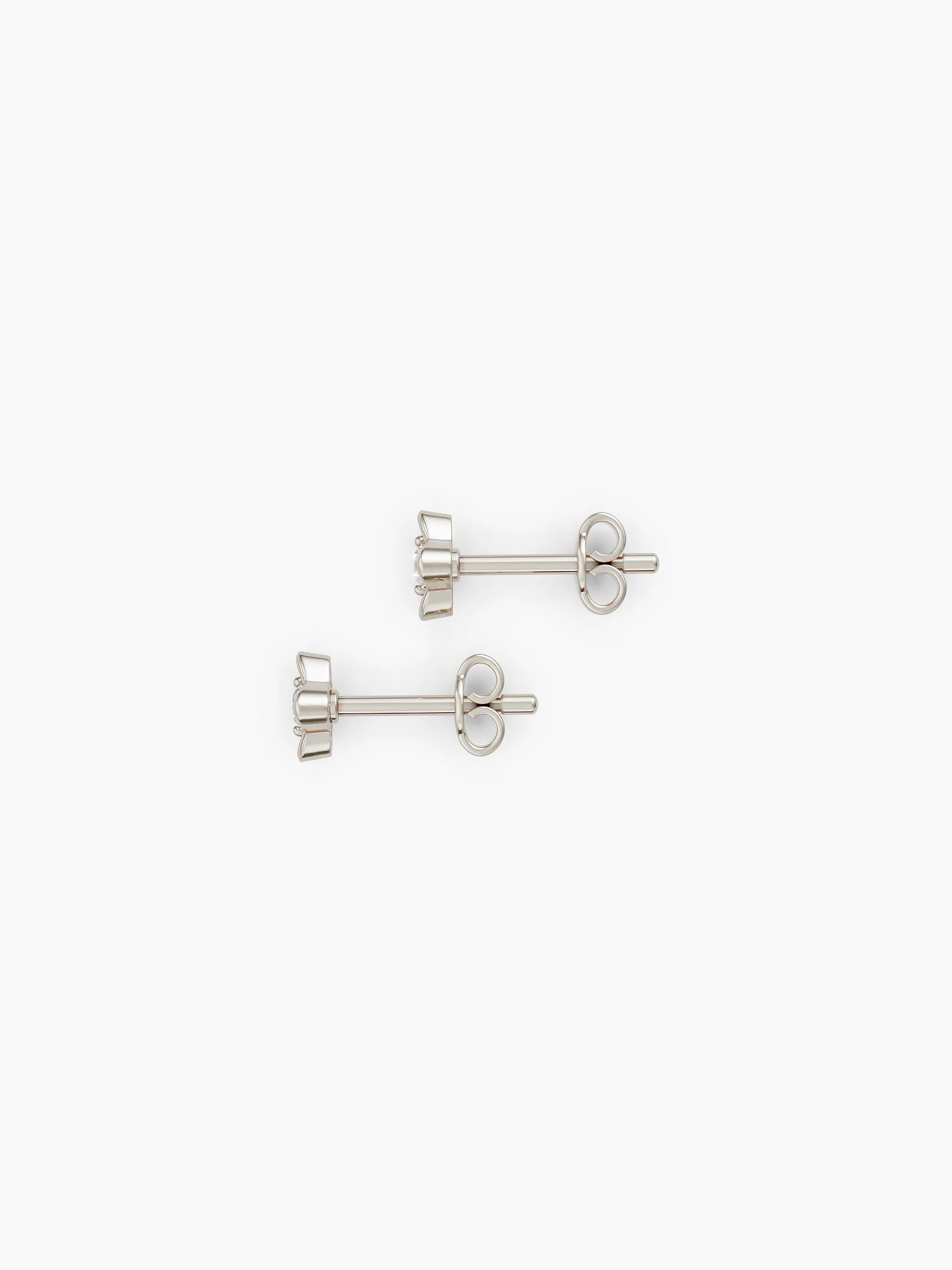 Petal Diamond Studs - White Gold