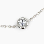 Éclat Diamond Bezel Bracelet - White Gold