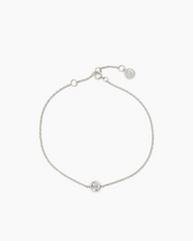 Éclat Diamond Bezel Bracelet - White Gold