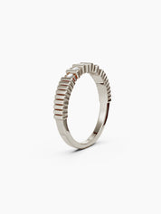 Fluted Diamond Ring - White Gold