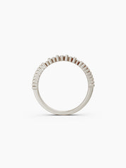 Fluted Diamond Ring - White Gold